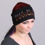 Hot Leathers RWC1007 Original Flames Bling Headwrap - Image 3