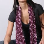 Hot Leathers SCF1003 Purple Tribal Butterflies Scarve - Image 2