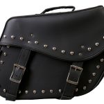 Hot Leathers SDB1005 Large Wide 2-Buckle PVC Studded Saddlebags 15X12X7 - Image 2
