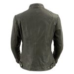 Milwaukee Leather Vintage SFL2811 Women’s Olive Zipper Front Motorcycle Casual Fashion Leather Jacket - Image 4