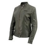 Milwaukee Leather Vintage SFL2811 Women’s Olive Zipper Front Motorcycle Casual Fashion Leather Jacket - Image 6