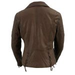 Milwaukee Leather Brown Vintage Motorcycle Inspired Vegan Tan Fashion Leather Jacket for Women SFL2812 - Image 11