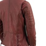 Milwaukee Leather Red Vintage Motorcycle Inspired Vegan Tan Fashion Leather Jacket for Women SFL2812 - Image 5
