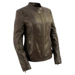 Milwaukee Leather Vintage SFL2813 Women’s Brown Leather Moto Style Fashion Jacket