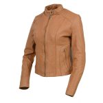 Milwaukee Leather Vintage SFL2814 Women’s Cognac Leather Moto Style Fashion Jacket - Image 7