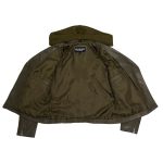 Milwaukee Leather SFL2815 Womens Olive Motorcycle Style Leather Jacket with Hoodie and Asymmetrical Zipper - Image 4