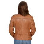 Milwaukee Leather SFL2820 Women’s Caramel Color Quilted Lambskin Leather Jacket - Image 2