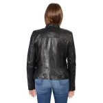 Milwaukee Leather SFL2825 Women’s Snap Collar Black Lambskin Leather Jacket - Image 4