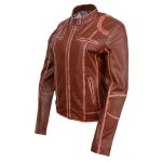 Milwaukee Leather SFL2830 Women’s Maroon Sheepskin Scuba Style Fashion Leather Jacket - Image 8