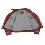Milwaukee Leather SFL2840 Women’s Maiden Maroon Premium Sheepskin Motorcycle Fashion Leather Jacket with Studs - Image 5