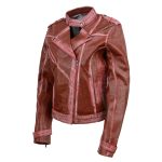 Milwaukee Leather SFL2840 Women’s Maiden Maroon Premium Sheepskin Motorcycle Fashion Leather Jacket with Studs - Image 9