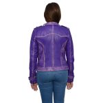 Milwaukee Leather Women’s Maiden Purple Premium Sheepskin Motorcycle Fashion Leather Jacket – SFL2840 - Image 4