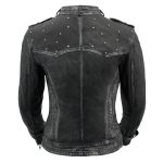 Milwaukee Leather SFL2840 Women’s Maiden Black Premium Sheepskin Motorcycle Fashion Leather Jacket with Studs - Image 2