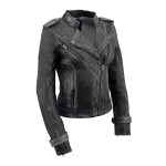 Milwaukee Leather SFL2840 Women’s Maiden Black Premium Sheepskin Motorcycle Fashion Leather Jacket with Studs