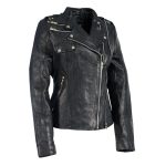 Milwaukee Leather Women’s Black Leather Motorcycle Style Fashion Jacket with Asymmetrical Zipper SFL2845