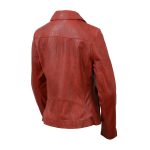 Milwaukee Leather SFL2850 Women’s Classic Red Zippered Motorcycle Style Fashion Leather Jacket with Shirt Style Collar - Image 7