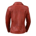 Milwaukee Leather SFL2850 Women’s Classic Red Zippered Motorcycle Style Fashion Leather Jacket with Shirt Style Collar - Image 2