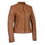 Milwaukee Leather SFL2860 Women’s Saddle Zip Front Stand Up Collar Leather Jacket