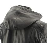 Milwaukee Leather SFL2865 Women’s Black Scuba Style Fashion Casual Leather Jacket with Hoodie - Image 6