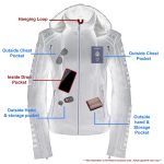 Milwaukee Leather SFL2865 Women’s Black Scuba Style Fashion Casual Leather Jacket with Hoodie - Image 4