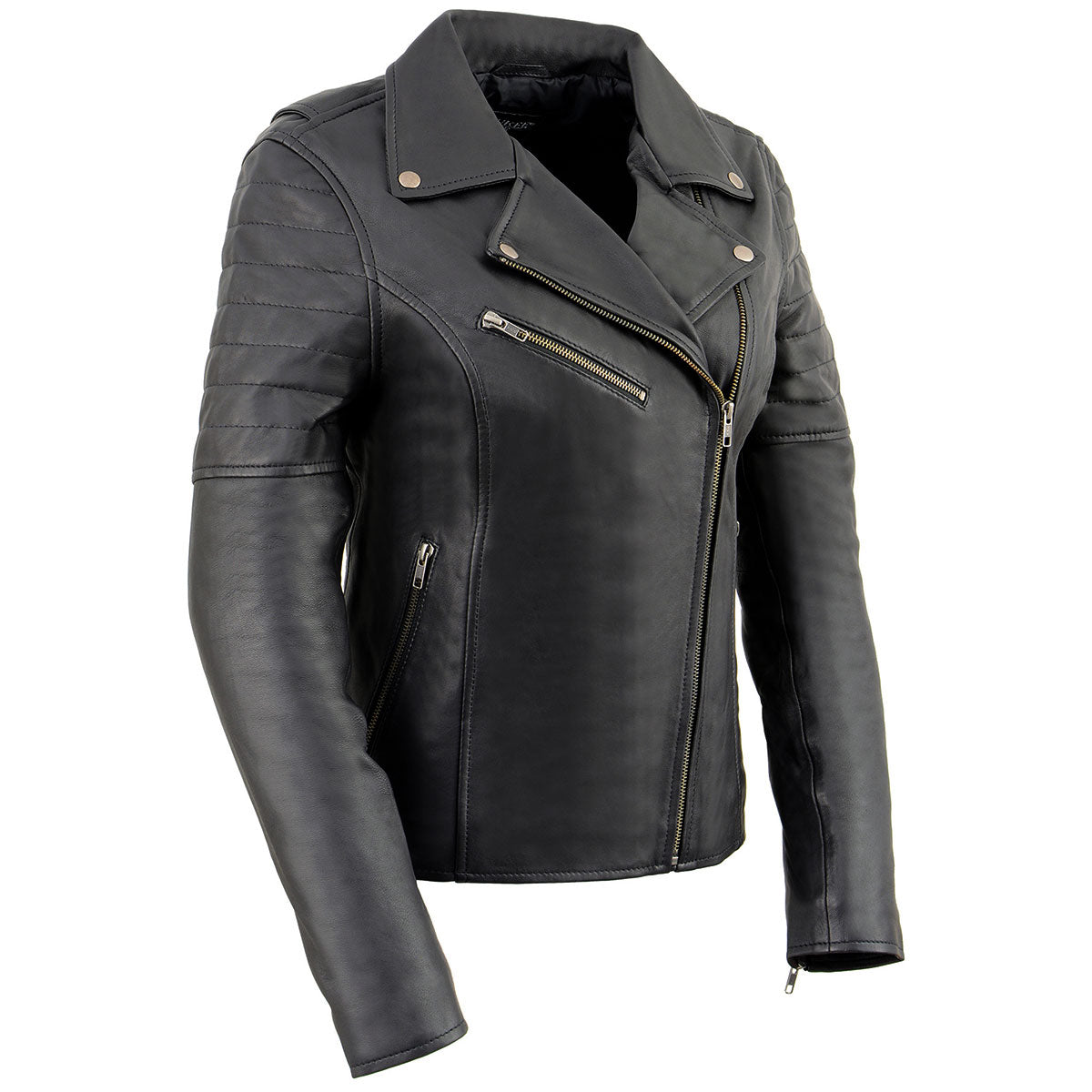 Milwaukee Leather SFL2870 Women’s ‘Duchess’ Black Motorcycle Style Fashion Casual Leather Jacket