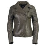 Milwaukee Leather Women’s Duchess Olive Motorcycle Style Fashion Casual Leather Jacket SFL2870 - Image 10