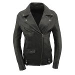 Milwaukee Leather Women’s Black Premium New Zealand Lambskin Motorcycle Style Leather Jacket SFL2875 - Image 6