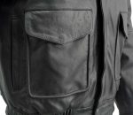 Milwaukee Leather Men’s Classic Black Bomber Leather Jacket SFM1519 - Image 4