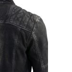 Milwaukee Leather Vintage SFM1801 Men’s Black Nubuck Leather Zipper Front Motorcycle Style Fashion Jacket - Image 9
