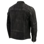 Milwaukee Leather Vintage SFM1801 Men’s Black Nubuck Leather Zipper Front Motorcycle Style Fashion Jacket - Image 6
