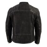 Milwaukee Leather Vintage SFM1801 Men’s Black Nubuck Leather Zipper Front Motorcycle Style Fashion Jacket - Image 5