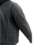 Milwaukee Leather Vintage SFM1802 Men’s Black Nubuck Leather Motorcycle Style Fashion Leather Jacket with Hoodie - Image 4