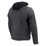 Milwaukee Leather Vintage SFM1802 Men’s Black Nubuck Leather Motorcycle Style Fashion Leather Jacket with Hoodie - Image 7