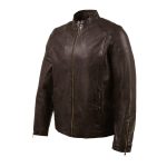 Milwaukee Leather Vintage SFM1803 Men’s Brown Leather Moto Style Fashion Jacket - Image 6