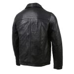Milwaukee Leather Vintage SFM1804 Men’s Classic Black Zipper Front Jacket with Shirt Collar - Image 5