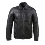 Milwaukee Leather Vintage SFM1804 Men’s Classic Black Zipper Front Jacket with Shirt Collar - Image 7