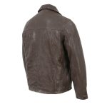 Milwaukee Leather Vintage SFM1804 Men’s Classic Brown Zipper Front Jacket with Shirt Collar - Image 5