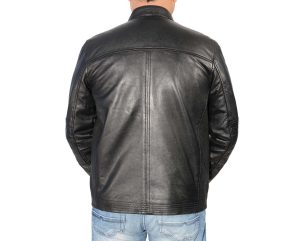 Milwaukee Leather SFM1805 Men’s Black Side Stitch Cafe Racer Lambskin Leather Jacket - Image 2