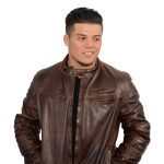 Milwaukee Leather SFM1805 Men’s Brown Side Stitch Cafe Racer Lambskin Leather Jacket - Image 5