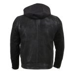 Milwaukee Leather Vintage SFM1807 Men’s Black Premium Leather Hooded Jacket - Image 2