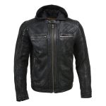 Milwaukee Leather Vintage SFM1807 Men’s Black Premium Leather Hooded Jacket - Image 6