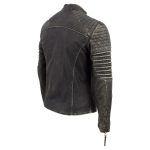 Milwaukee Leather Vintage SFM1808 Men’s Black Leather Seamed Shoulder Zipper Front Jacket - Image 11