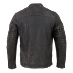 Milwaukee Leather Vintage SFM1808 Men’s Brown Leather Seamed Shoulder Zipper Front Jacket - Image 11