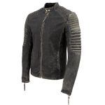 Milwaukee Leather Vintage SFM1808 Men’s Black Leather Seamed Shoulder Zipper Front Jacket - Image 9