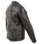 Milwaukee Leather SFM1809 Men’s Two-Tone Euro Collar Cafe Style Leather Jacket - Image 6