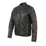 Milwaukee Leather SFM1809 Men’s Two-Tone Euro Collar Cafe Style Leather Jacket - Image 7