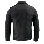 Milwaukee Leather SFM1810 Men’s Black Lamsbkin Patch Pocket Leather Jacket - Image 2