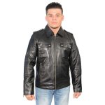 Milwaukee Leather SFM1810 Men’s Black Lamsbkin Patch Pocket Leather Jacket - Image 7