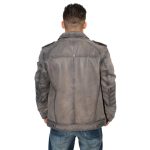 Milwaukee Leather SFM1810 Men’s Anthracite Patch Pocket Lambskin Leather Jacket - Image 7