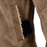 Milwaukee Leather Vintage SFM1811 Men’s Classic Taupe Suede Leather Fashion Coat Jacket w/ Plush Sherpa Inside Lining - Image 7